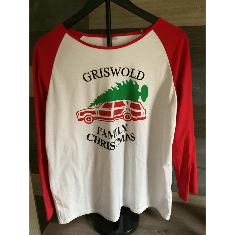 Griswold Family Christmas Shirt Size Large National Lampoons Christmas White/red